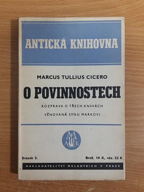 Antikvari T Krm Tko Pro Du I Kniha O Povinnostech