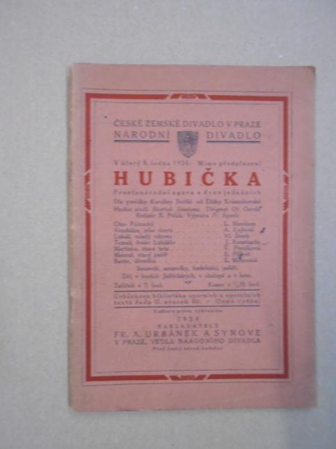 Program k opeře Hubička