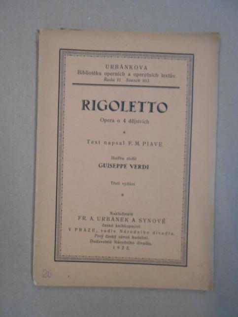 Program k opeře Rigoletto
