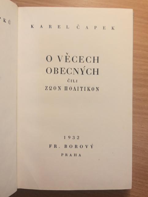 O věcech obecných čili zoon politikon