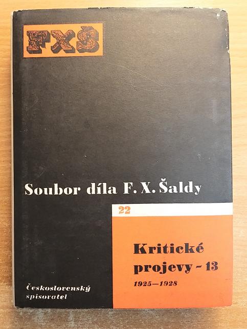 kritické projevy 13 (1925 - 1928)