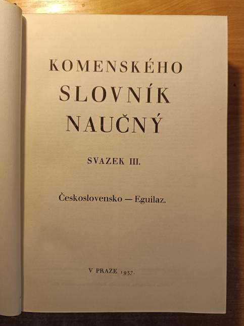 Komenského slovník naučný - Svazek III. - Československo - Eguilaz