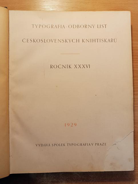 Typografia - Odborný list československých knihtiskařů ročník XXXVI.