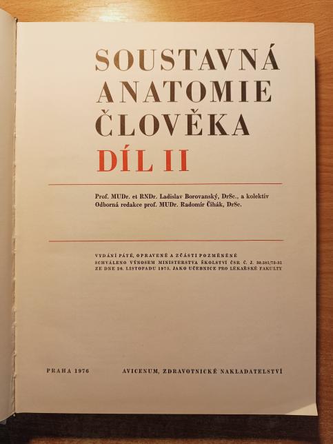 Soustavná anatomie člověka II.