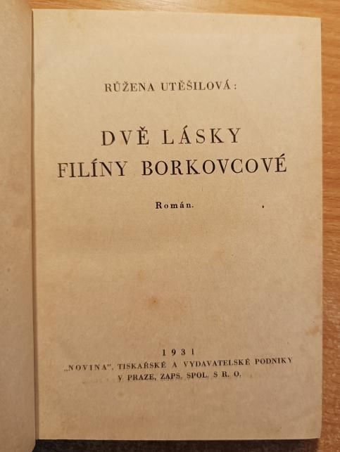 Dvě lásky Filíny Borkovcové